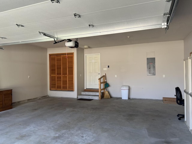 330 Centerpoint Dr, Bourbonnais, IL 60914 - garage with electric panel and a garage door opener