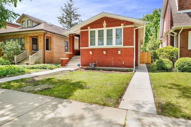 1115 N Taylor Ave, Oak Park, IL 60302 - bungalow-style home with brick siding, a front lawn, and a shingled roof
