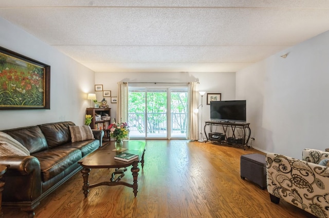 460 S NW Hwy Unit 309A, Park Ridge, IL 60068 - living room featuring wood finished floors and a textured ceiling