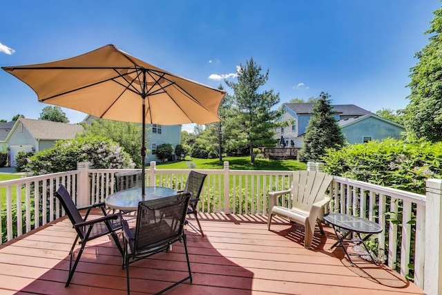 5506 Hickory Grove Ct, Plainfield, IL 60586 - deck featuring outdoor dining area and a yard