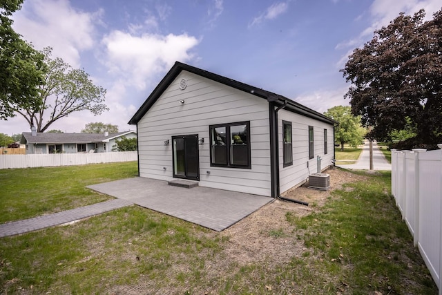 23049 W Andrew Ave, Channahon, IL 60410 - rear view of property with a patio and central air condition unit