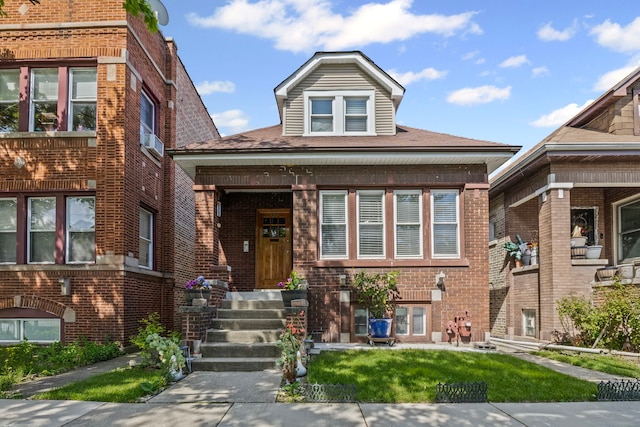 2018 N Laporte Ave, Chicago, IL 60639 - view of front of property with brick siding and a front lawn