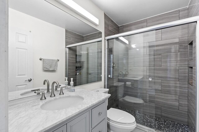 576 Aspen Dr, Lombard, IL 60148 - full bathroom with a shower stall, toilet, and vanity