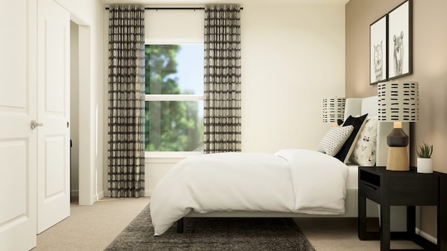bedroom with carpet floors