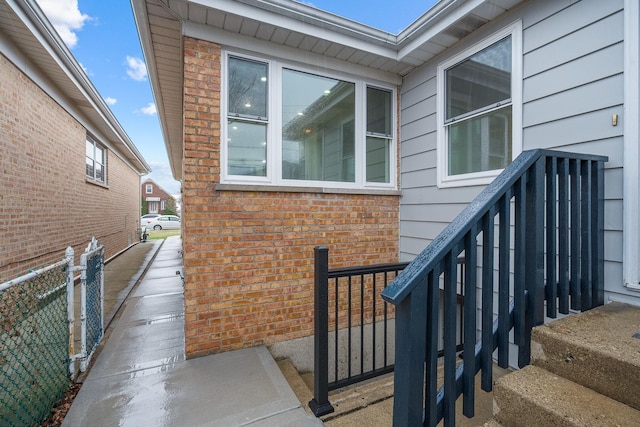 7306 W Pensacola Ave, Norridge, IL 60706 - entrance to property with brick siding and fence