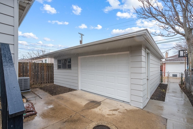 7306 W Pensacola Ave, Norridge, IL 60706 - detached garage with central air condition unit and fence