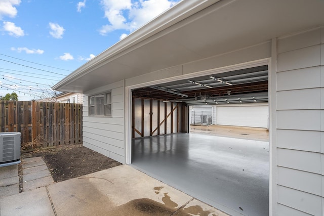 7306 W Pensacola Ave, Norridge, IL 60706 - garage with fence and central AC