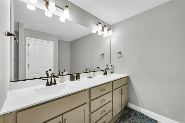 7 Connor Ct, Monticello, IL 61856 - bathroom featuring double vanity and baseboards