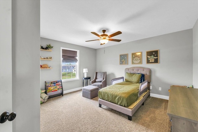 7 Connor Ct, Monticello, IL 61856 - bedroom with carpet, baseboards, and a ceiling fan