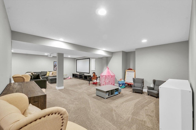 7 Connor Ct, Monticello, IL 61856 - rec room featuring carpet flooring and recessed lighting