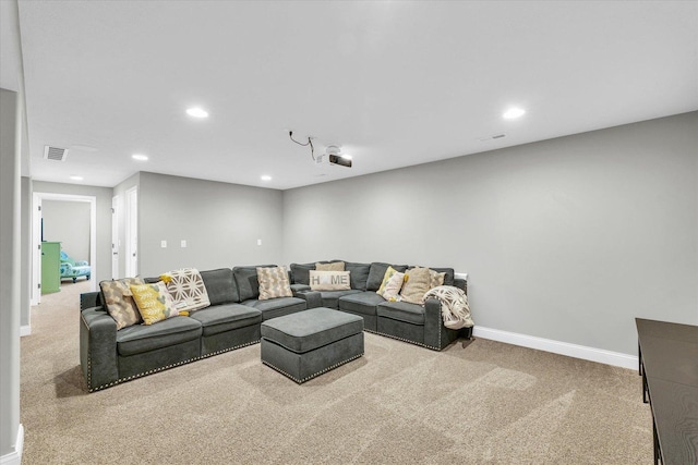 7 Connor Ct, Monticello, IL 61856 - living room with carpet floors, recessed lighting, and baseboards
