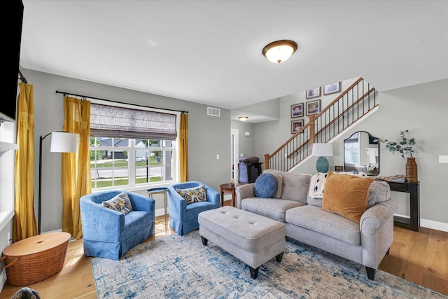 7 Connor Ct, Monticello, IL 61856 - living area featuring stairway and wood finished floors