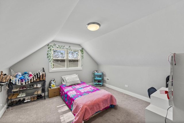 8320 Latrobe Ave, Burbank, IL 60459 - carpeted bedroom with lofted ceiling and baseboards
