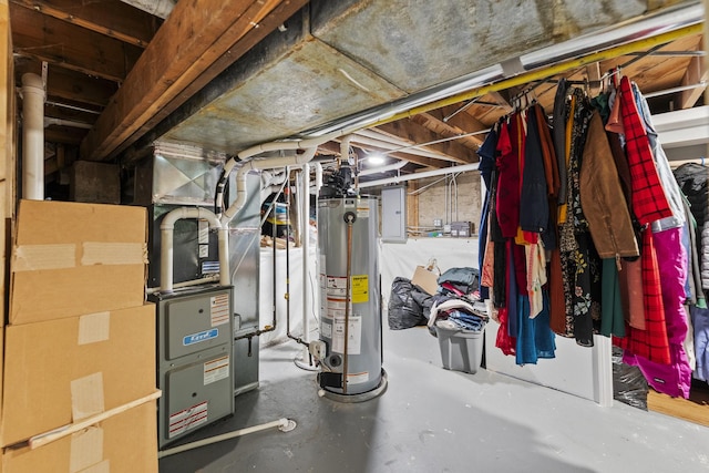8320 Latrobe Ave, Burbank, IL 60459 - unfinished below grade area featuring water heater and electric panel