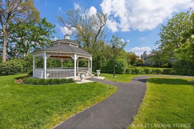 105 Concord Ln, Carol Stream, IL 60188 - view of community with a gazebo and a yard