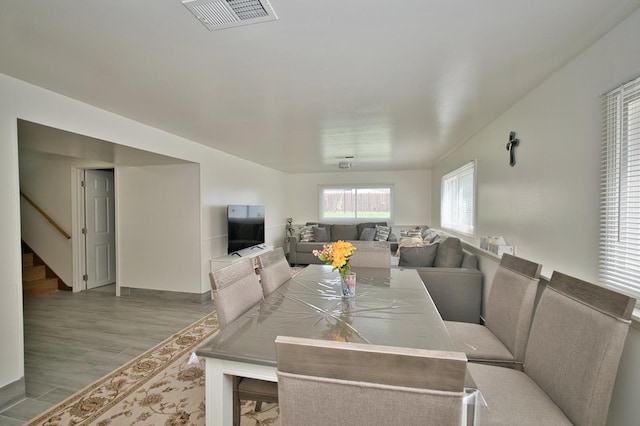 7906 Churchill St, Morton Grove, IL 60053 - dining space featuring stairs and wood finished floors