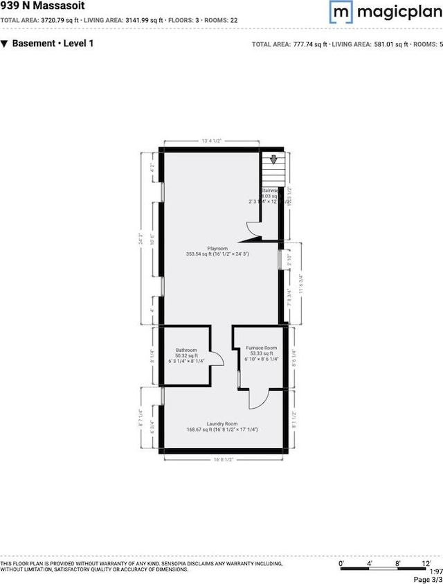 939 N Massasoit Ave, Chicago, IL 60651 - floor plan / room layout