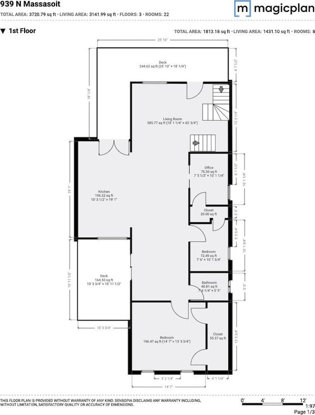 939 N Massasoit Ave, Chicago, IL 60651 - room layout