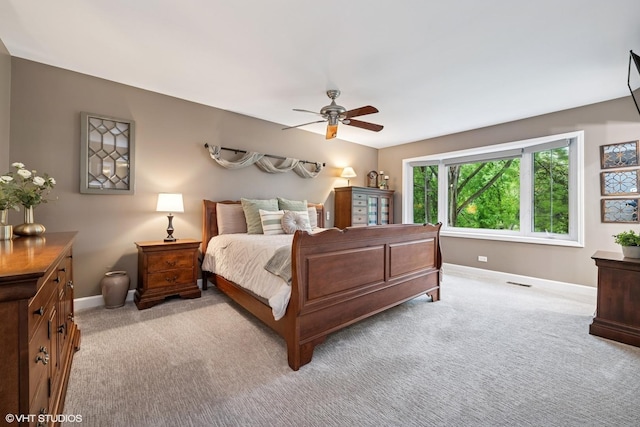 25 Lagoon Dr, Hawthorn Woods, IL 60047 - bedroom featuring light colored carpet, baseboards, and a ceiling fan