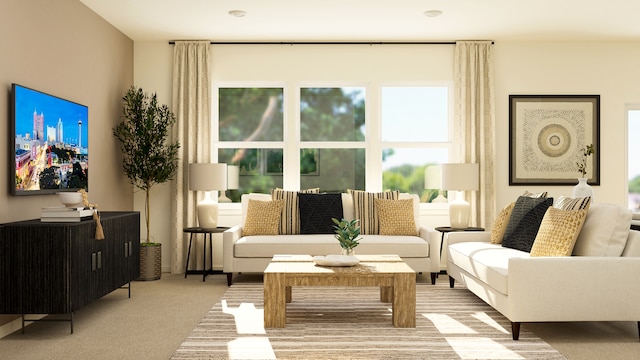 view of carpeted living room