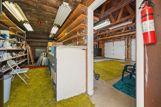 124 E 2nd St, Kingston, IL 60145 - below grade area with a garage