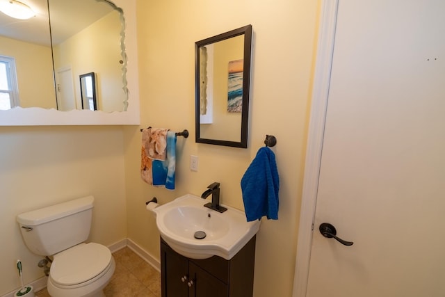 1841 Hawthorne Ave, Westchester, IL 60154 - half bath with vanity and tile patterned floors