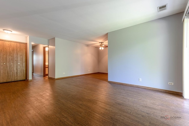 2442 Charleston Dr Unit 5, Schaumburg, IL 60193 - unfurnished room with a ceiling fan, wood finished floors, and baseboards