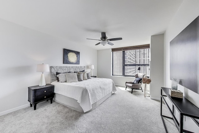 1160 S Michigan Ave Unit 1503, Chicago, IL 60605 - carpeted bedroom with baseboards and ceiling fan