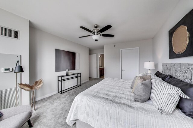 1160 S Michigan Ave Unit 1503, Chicago, IL 60605 - carpeted bedroom with baseboards and ceiling fan