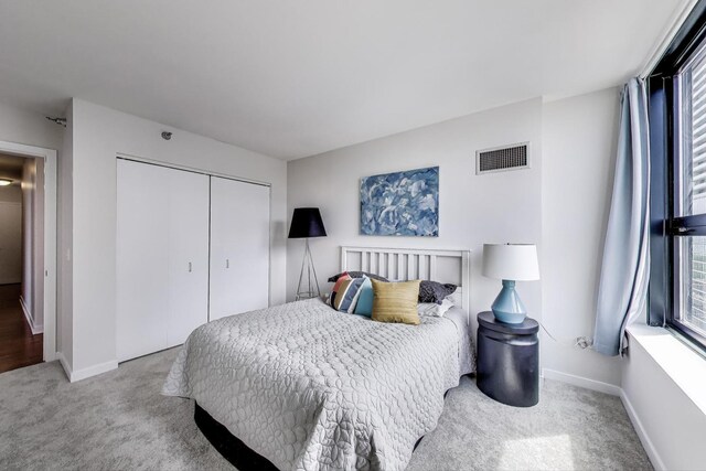 1160 S Michigan Ave Unit 1503, Chicago, IL 60605 - bedroom featuring carpet floors, a closet, and baseboards