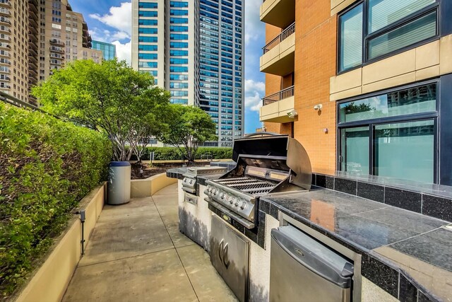 1160 S Michigan Ave Unit 1503, Chicago, IL 60605 - view of patio / terrace with a city view, area for grilling, and a grill