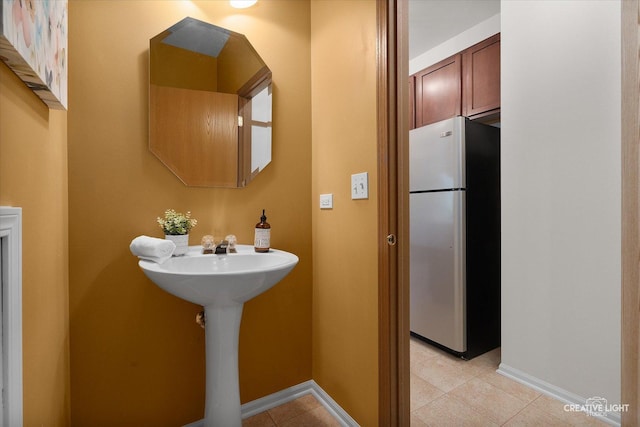 239 Nicole Dr Unit A, South Elgin, IL 60177 - bathroom with tile patterned flooring and baseboards