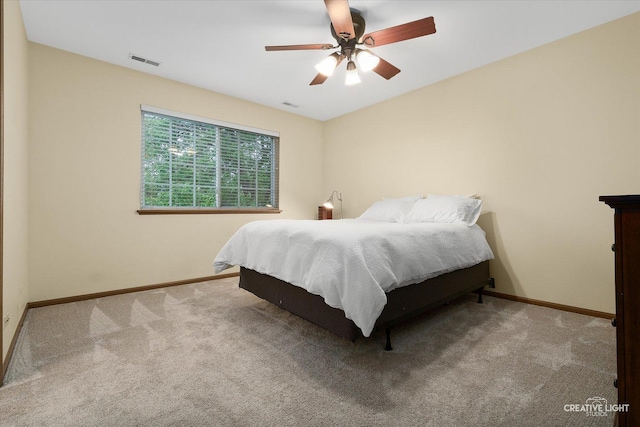 239 Nicole Dr Unit A, South Elgin, IL 60177 - bedroom featuring carpet flooring, baseboards, and a ceiling fan