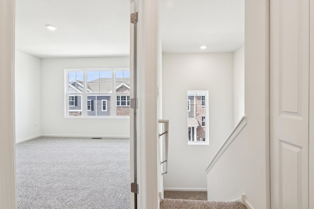 6335 Ulster Dr, Tinley Park, IL 60477 - staircase with carpet flooring, baseboards, and recessed lighting