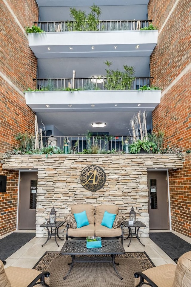 view of patio with an outdoor hangout area