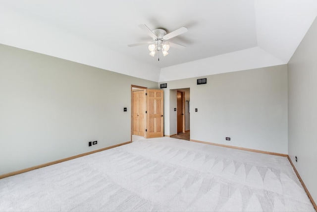 23883 W Sarah Ct, Antioch, IL 60002 - unfurnished bedroom with baseboards, light colored carpet, and ceiling fan
