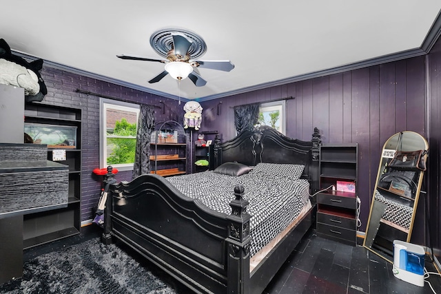 341 N Center St, Braidwood, IL 60408 - bedroom with wood finished floors and a ceiling fan