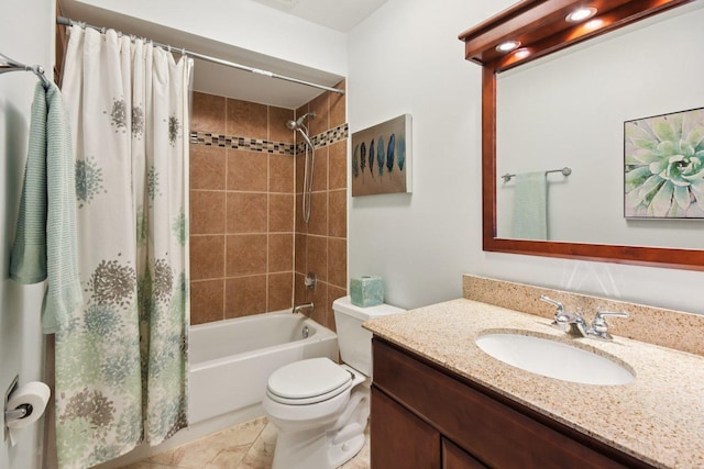 493 Mchenry Rd Unit 1B, Wheeling, IL 60090 - bathroom featuring vanity, shower / bath combo, and toilet