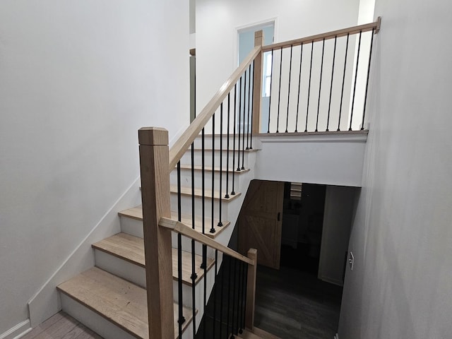 4336 W Gladys Ave, Chicago, IL 60624 - stairway featuring wood finished floors
