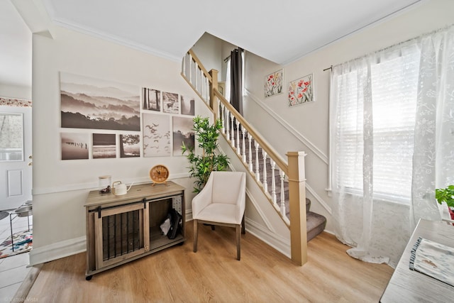 4619 N Springfield Ave, Chicago, IL 60625 - stairway featuring plenty of natural light and wood finished floors