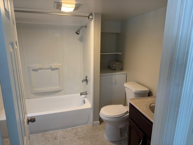 24521 W Stub Ave, Round Lake, IL 60073 - full bath with vanity, toilet, shower / tub combination, and tile patterned flooring