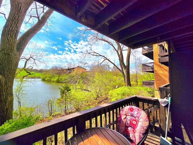 5538 E Lake Dr Unit A, Lisle, IL 60532 - wooden terrace with a water view
