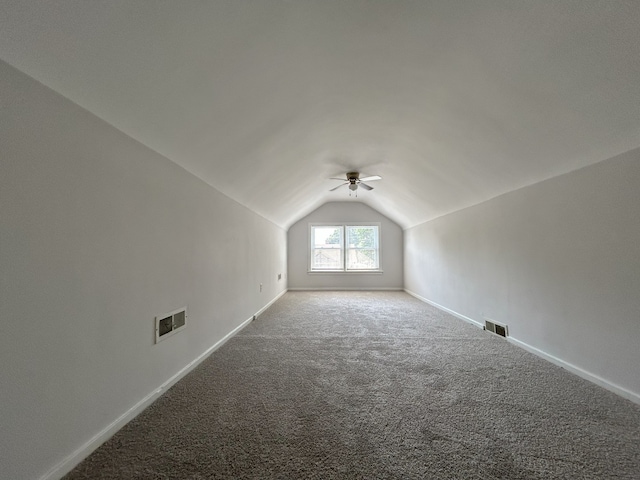 650 Enterprise St, Elgin, IL 60120 - bonus room with lofted ceiling, ceiling fan, carpet floors, and baseboards