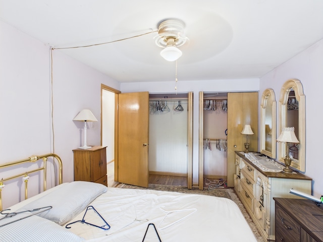 11314 S Green Bay Ave, Chicago, IL 60617 - bedroom with multiple closets and a ceiling fan