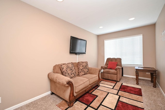 39735 N Paris Dr, Beach Park, IL 60083 - living room featuring light colored carpet, baseboards, and recessed lighting