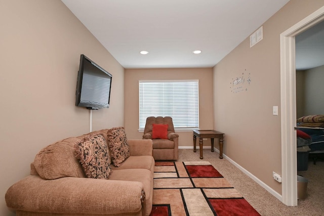 39735 N Paris Dr, Beach Park, IL 60083 - living area with carpet, baseboards, and recessed lighting