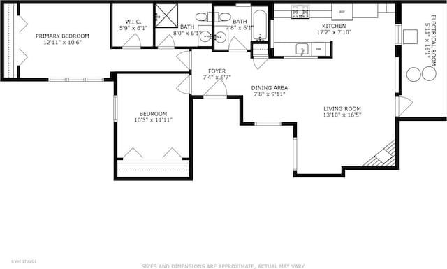 818 N Dearborn St Unit 1R, Chicago, IL 60610 - home floor plan