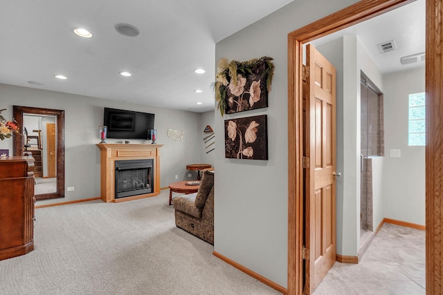 851 Munroe Cir, Des Plaines, IL 60016 - living area with recessed lighting, a fireplace, and baseboards