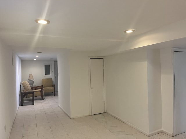2720 N Budd St, River Grove, IL 60171 - hallway featuring recessed lighting and baseboards