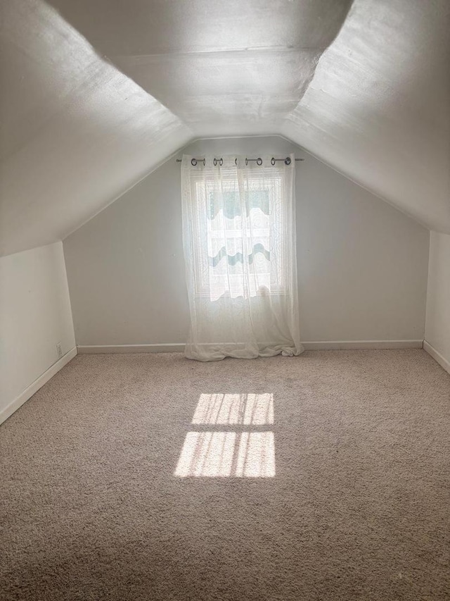 2720 N Budd St, River Grove, IL 60171 - additional living space featuring carpet, lofted ceiling, and baseboards